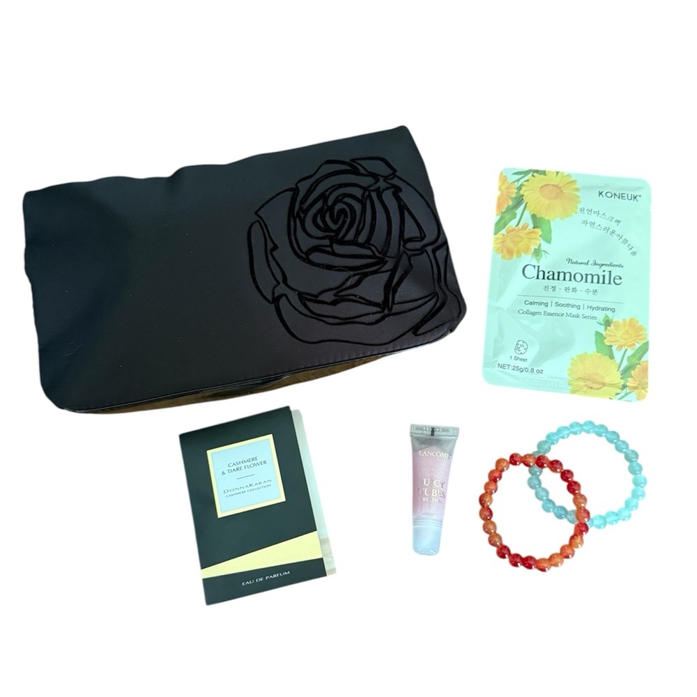 Lancome Satin Cosmetic Bag Bundle